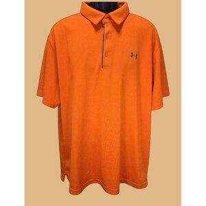 Under Armour Mens Orange Loose Fit Textured Polo XXL
